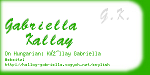 gabriella kallay business card